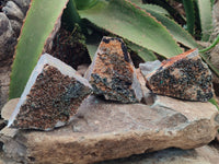 Natural Libethenite Crystals On Dolomite Matrix Specimens x 6 From Shituru, Congo