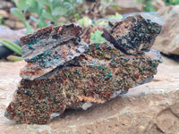 Natural Libethenite Crystals On Dolomite Matrix Specimens x 6 From Shituru, Congo