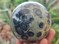 Polished Stromatolite Jasper Spheres x 2 From Katsepy, Madagascar