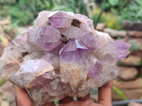 Natural Jacaranda Amethyst Quartz Clusters x 2 from Mumbwa, Zambia