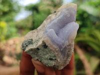 Natural Blue Lace Agate Geode Specimens x 35 From Malawi