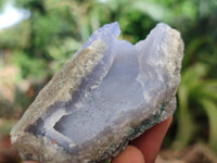 Natural Blue Lace Agate Geode Specimens x 35 From Malawi