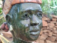 Hand Made African Woman Bust Sculpture x 1 From Zimbabwe