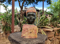 Hand Made African Woman Bust Sculpture x 1 From Zimbabwe