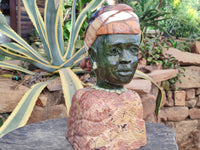 Hand Made African Woman Bust Sculpture x 1 From Zimbabwe