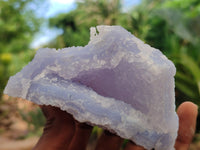 Natural Etched Blue Chalcedony Specimens x 4 From Nsanje, Malawi