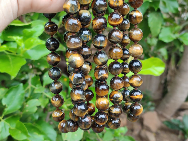 Polished Golden Tigers Eye Bead Necklaces - Sold Per Item - From South Africa