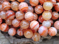 Polished Red Banded Sardonyx Tibetan Agate Bead Necklace - Sold Per Item- From Tibet