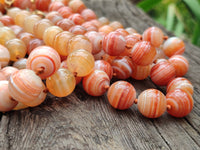 Polished Red Banded Sardonyx Tibetan Agate Bead Necklace - Sold Per Item- From Tibet