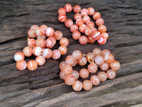 Polished Red Banded Sardonyx Tibetan Agate Bead Necklace - Sold Per Item- From Tibet