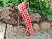 Polished Strawberry Quartz Bead Necklaces - Sold Per Item - From China