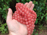 Polished Strawberry Quartz Bead Necklaces - Sold Per Item - From China