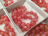 Polished Strawberry Quartz Bead Necklaces - Sold Per Item - From China