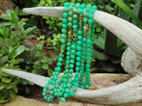 Polished Gem Nickel Chrysoprase Bead Necklace - Sold Per Item - From Australia