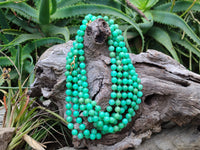 Polished Gem Nickel Chrysoprase Bead Necklace - Sold Per Item - From Australia