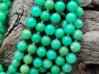 Polished Gem Nickel Chrysoprase Bead Necklace - Sold Per Item - From Australia