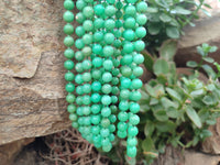 Polished Gem Nickel Chrysoprase Bead Necklace - Sold Per Item - From Australia