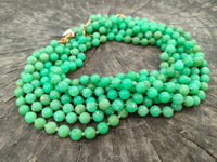 Polished Gem Nickel Chrysoprase Bead Necklace - Sold Per Item - From Australia