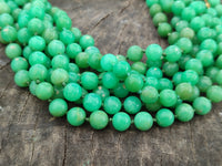 Polished Gem Nickel Chrysoprase Bead Necklace - Sold Per Item - From Australia