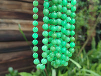 Polished Gem Nickel Chrysoprase Bead Necklace - Sold Per Item - From Australia