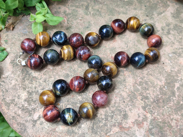 Hand Made Tigers Eye Bead Necklaces x 6 From South Africa