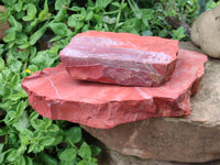 Natural Red Jasper Specimens x 2 From South Africa