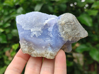 Natural Blue Lace Agate Geode Specimens x 12 From Malawi