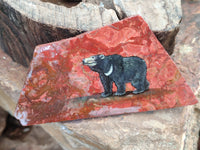 Hand Made Bear Decoupage Stone Slabs x 6 From Southern Africa