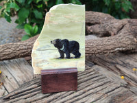 Hand Made Bear Decoupage Stone Slabs x 6 From Southern Africa