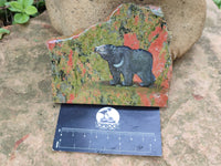 Hand Made Bear Decoupage Stone Slabs x 6 From Southern Africa