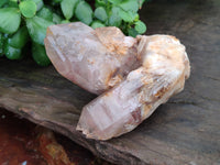 Natural Red Hematoid Quartz Clusters x 3 From Karoi, Zimbabwe