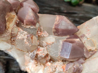 Natural Red Hematoid Quartz Clusters x 3 From Karoi, Zimbabwe