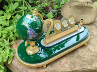 Hand Made Gemstone World Globe Desk Set x 1 From China