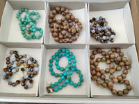 Hand Made Mixed Stone Bead Necklaces x 6 From China