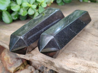 Polished Black Basalt Points x 5 From Antsirabe, Madagascar