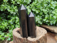 Polished Black Basalt Points x 5 From Antsirabe, Madagascar