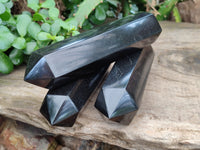 Polished Black Basalt Points x 5 From Antsirabe, Madagascar