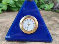 Hand Made Lapis Lazuli World Globe Clock x 1 From China