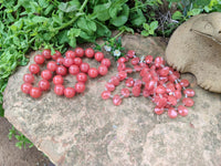 Hand Made Strawberry Quartz Bead Necklaces x 3 From China