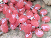 Hand Made Strawberry Quartz Bead Necklaces x 3 From China