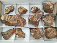 Natural Nguni Jasper Cobbed Specimens x 12 From Prieska, South Africa