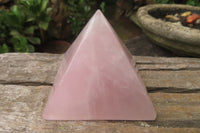 Polished Rose Quartz Pyramids x 4 From Madagascar