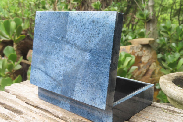 Hand Made Dumortierite Jewellery Box x 1 From Mozambique