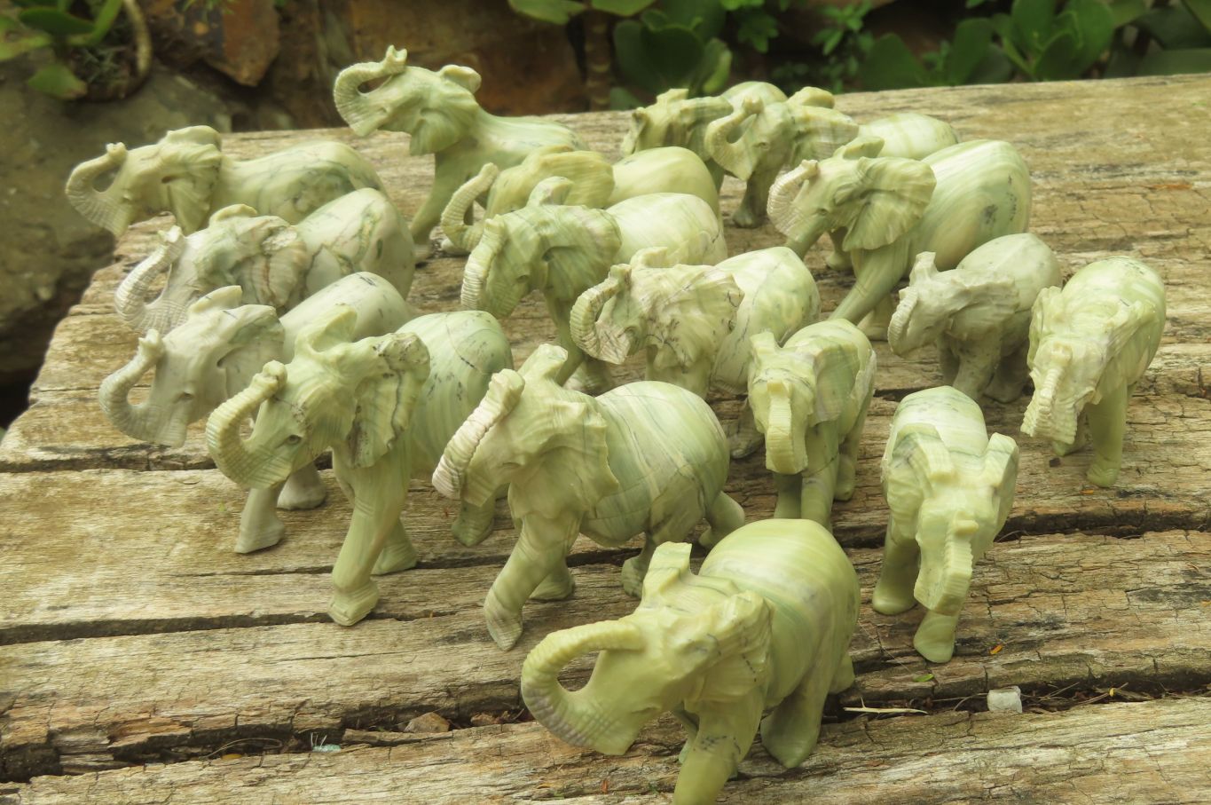 2024 Hand Carved Elephant from Butter Jade Stone