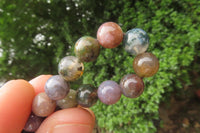 Polished Indian Agate Bead Buddha Bracelets - Sold Per Item - From India