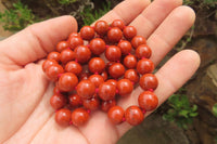 Polished Red Jasper Bead Necklace - Sold Per Item - From South Africa