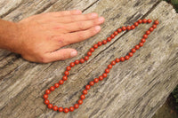 Polished Red Jasper Bead Necklace - Sold Per Item - From South Africa