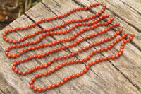 Polished Red Jasper Bead Necklace - Sold Per Item - From South Africa