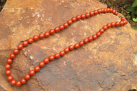 Polished Red Jasper Bead Necklace - Sold Per Item - From South Africa