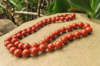 Polished Red Jasper Bead Necklace - Sold Per Item - From South Africa